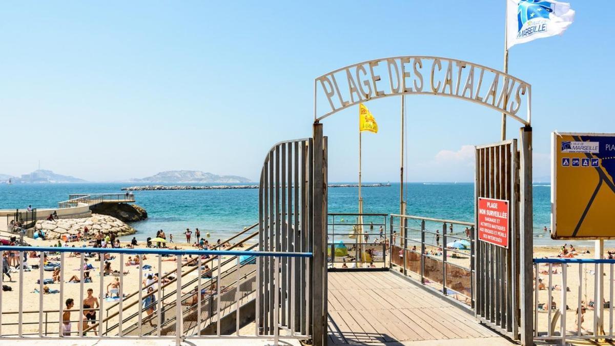 T1 Moderne Plage Des Catalans Marseille Bagian luar foto