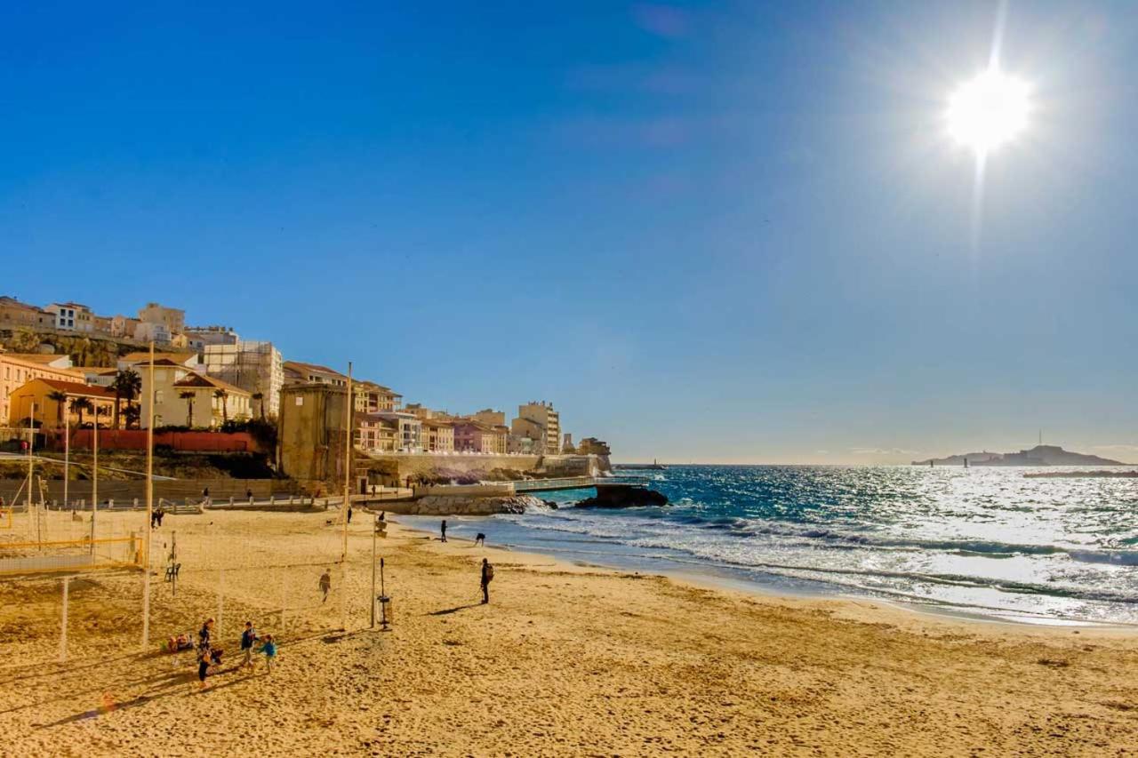 T1 Moderne Plage Des Catalans Marseille Bagian luar foto